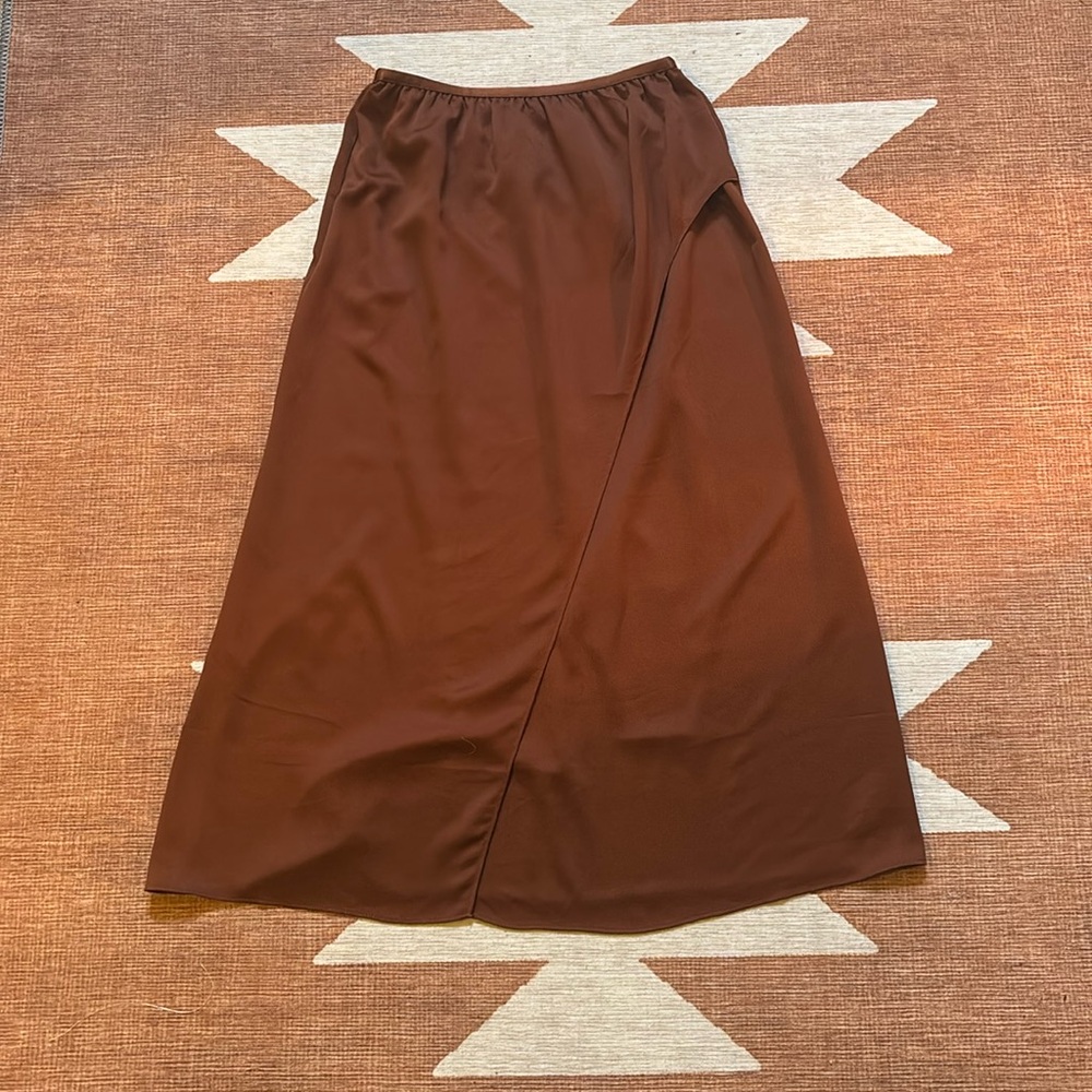 Small French Connection copper maxi skirt